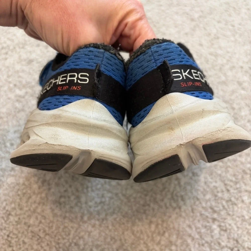 Skechers Go Run Sneakers Kids Boys 11 Blue Slip On Hands Free